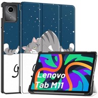 ALOGY Book Cover futrola za Lenovo Tab K11 / K11E / M11 10.95" TB330FU / TB330XU / TB331FC, Sleeping Cat + staklo + olovka